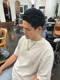 【⭐️お得メニュー⭐️】men'sカット+カラー+眉カット+プチスパ✂️