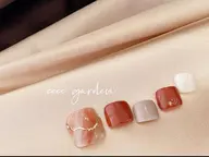 foot親指アートネイルコース(ケア付き)