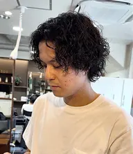 snsで話題◎サーフカール/ウルフスパイラルパーマ ¥13000