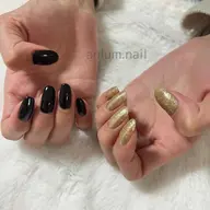 ラメワンカラー・アシメントリー（左右非対称ワンカラー）🧸【オフなし】