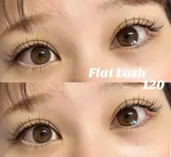 【リピーター様】当店付け替えオフ込⭐️フラットラッシュ120本👀アイシャンプー付き♡