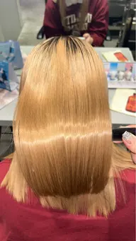 《30歳以下限定🌟》透明感ベージュ系カラー+ブリーチダブルカラー+2stepトリートメント(超音波アイロン付き)