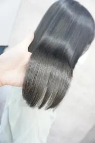 【✨高保湿ストレート&艶カラー♪✨】高保湿グリッターボンド縮毛矯正＋艶カラー＋カット＋処理剤フルコース