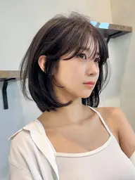 重くならない暗髪、就活や実習に対応した暗染がかわいいワンカラー🖤