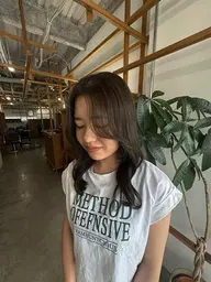 ボブ​〜​ロング限定女性モデルカット＋透明感カラー