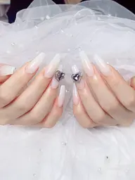 [チップスカルプ長さだし]ワンカラーorラメテンション&埋め尽くしorパーツ2個