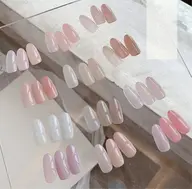 【オフ込み】ジェルスカルプ長さだし10本・ワンカラー/ラメグラ+2個パーツ💖(2色までOK)