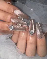 スカルプワンカラー♠️ラメグラ(Mサイズ)