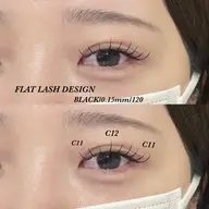 【オフ無料】フラットラッシュ120本 / カラーに変更OK★￥6000＋指名料¥300