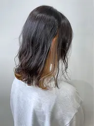 💟裾orインナーカラー（ブリーチなし）＋全体カラー💟ロング料金無し