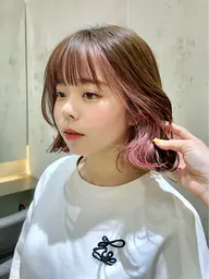 【🌹インナーカラー🌹】レイヤーカット+インナーブリーチ+うるツヤトリートメント🤍(インナーブリーチ1回+カラー)