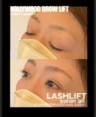 【HBL+ラッシュリフト】ハリウッドブロウリフト写真モデル+まつげパーマ上