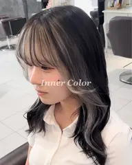 【インナーカラー】インナーカラー+ダメージレスフルカラー✨※ブリーチ追加+¥1100・トリートメント追加+¥2200