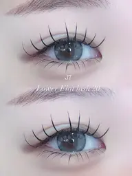 🪄中顔面短縮デカ目効果👀❤️下マツエク20本​〜​（フラットラッシュ）