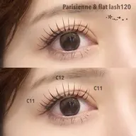 🪐【パリエク】パリジェンヌ×フラットラッシュエクステ100本※コーティング仕上げ付き♪