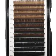 🤎流行🤎【ブラウンカラーマツエク100本】フラット&オフ&コーティング込み