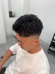 パーマモデルメンズ「カット無し」