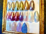 ミラー、フラッシュネイル💅(オフなし甘皮ケア込み)❤️