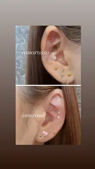 耳つぼジュエリー💎12粒以内💍単品メニュー【まつ毛や眉毛もされるお客様は300円引き】