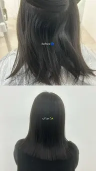 🪽カット+クオライン縮毛矯正+3stepトリートメント