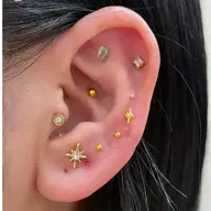 【大流行!!】耳ツボジュエリー(マッサージ付)👂💎【両耳各9パーツ】男女OK