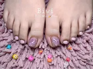 新規★フット　ワンカラーラメ　2色まで選択可(オフ有&ケア込) 75分