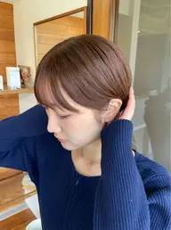 【透明感×寒色艶color🌿】赤みを抑えて柔らかい仕上がりに♪(ブリーチなし)＋トリートメント