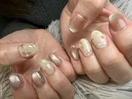 ワンカラー+シンプル4本アート(オフ込み/オフ無500円引)