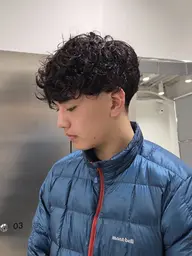 メンズカット＋スペインカール パーマ