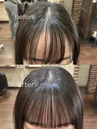前髪の割れ癖、浮癖を治しますクロスパーマ✨