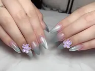 💖💖チップ長さ出し★ガーリー★6本グラデーション＋４本当店定額デザイン　¥10480円