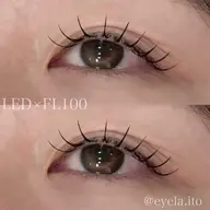 【ミニモ当日限定💗】高持続✨LEDエクステ🔮フラットラッシュ100本までつけ放題🌟ブラウンカラー変更無料◎