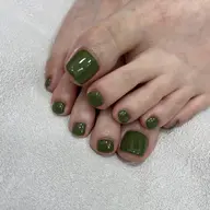 【Foot】ワンカラー/ラメ(クリアベース)