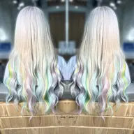 🐬ミディアムヘアに🐬ケアカラー+ 人毛シールエクステ50本⭐️エクステカット付⭐️