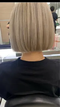 ダブルブリーチ+カラー+トリートメント+前髪カット