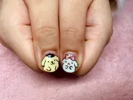 キャラネイル（サンリオ等のキャラとワンカラー又はグラデーション）