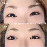 人気No.2☆【ナチュラル感no.1】LEDフラットラッシュ120本  アイシャン・オフ付き11,970→7,190円