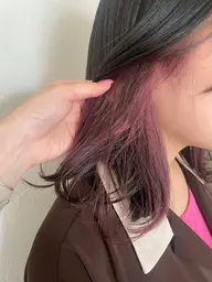 【💙流行りのオシャレデザインカラー💙】カット➕イヤリングカラー(ブリーチOK)➕全体カラー