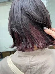 【ちら見えおしゃれな🐻】インナー•オンカラー+2stepトリートメント