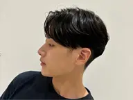 センターパート、毛流れ系、練習モデル