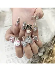 【OPEN 価格】 ★NEW★チップ長さだし10本＋有料パーツ★キラキラ付け放題¥20000→¥15000