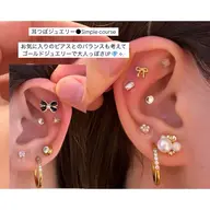 艶肌ハーブピーリング+耳つぼジュエリー💎⟡.· Simple course両耳10粒