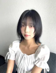 小顔補正立体カット+美髪ストレート