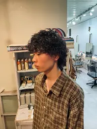 🉐【新規限定ミニモ特別クーポン】メンズカット+特殊パーマ　(ツイスパ　波巻き)