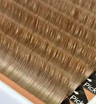 ブラウンエクステ　フラットラッシュ100本