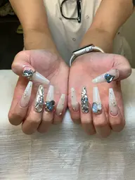 💗チップ長さ出し10本ワンカラー・パーツ付け放題