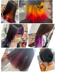 【ブリーチメニュー】カット＋(ハイライト、グラデーション、アンブレラブリーチ)＋全体カラー¥13.000