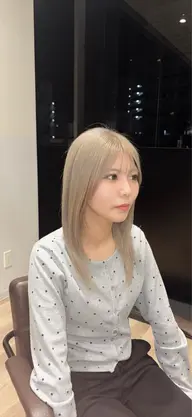 ダブルカラー(ブリーチ＋ワンカラー)