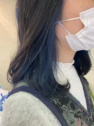 ポイントデザインカラー(ハイライト、インナーカラーなど)+コラーゲントリートメントで手触り◎