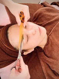 顔そり&眉カット